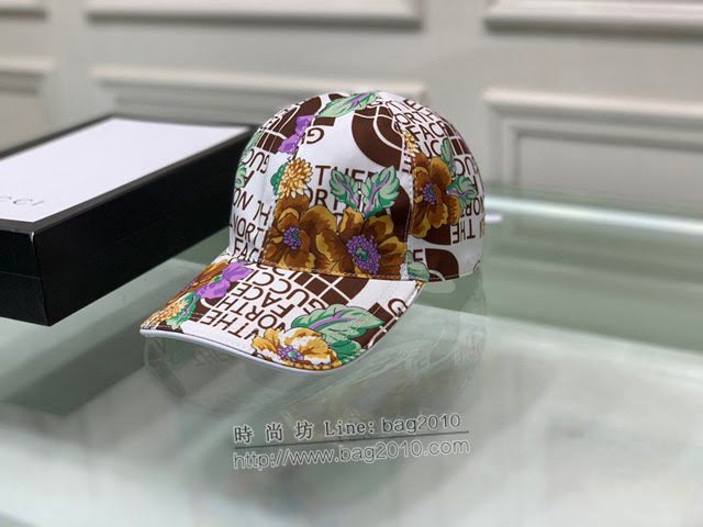 Gucci北面聯名款帽子 古馳男女同款小碎花棒球帽鴨舌帽  mm1719